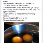 Tips masak telur rebus senang kupas kulit cantik licin