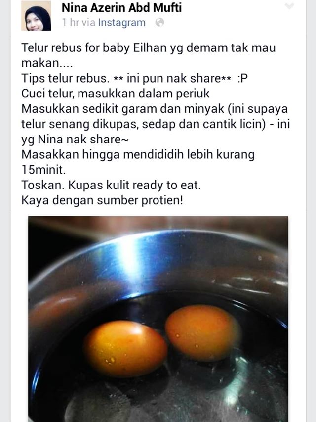 Tips masak telur rebus senang kupas kulit cantik licin