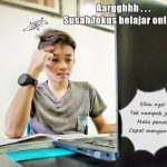 Anak Rabun Silau Stress Belajar Online